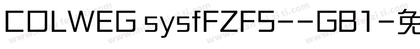 COLWEG sysfFZFS--GB1字体转换
